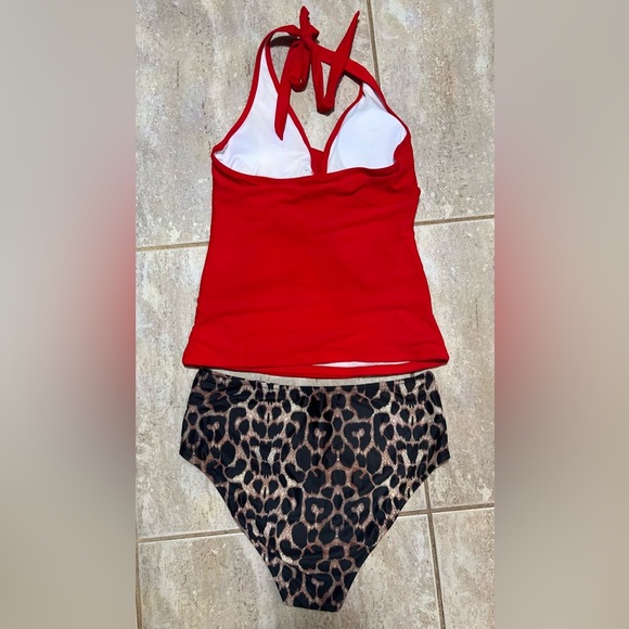 🐆❤️Sexy Halter Tankini Bathing Suit Slimming Tummy Control Swimsuit❤️‍🔥NWOT-SZ L - Picture 3 of 8